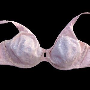 42C Lilyette 0904 Bali Plunge Into Comfort Pink Underwire Minimizer Lace